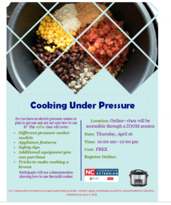 Cover photo for Online Cooking Under Pressure Class (Instant Pot)