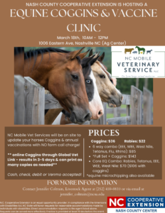 Cover photo for Equine Coggins and Vaccine Clinic