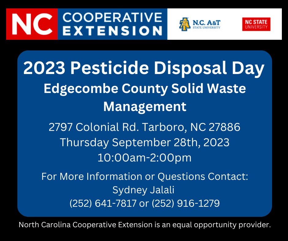 2023 Pesticide Collection Day N.C. Cooperative Extension