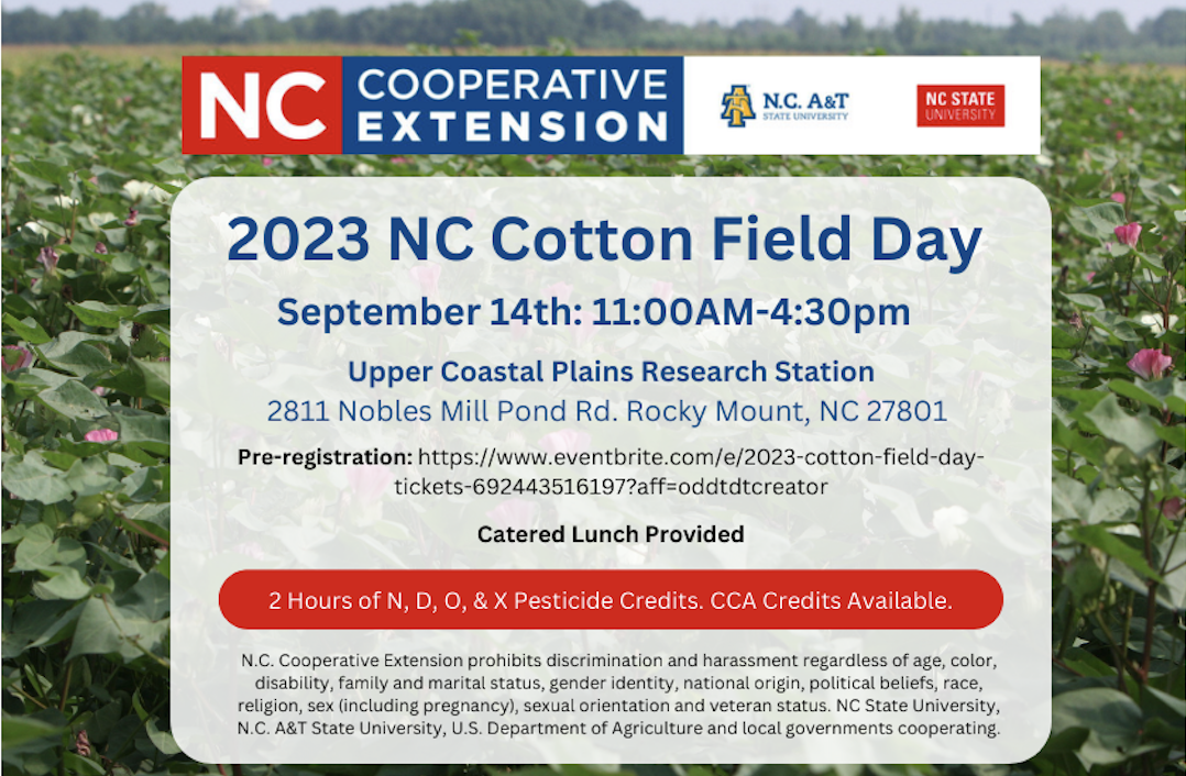 Poster for 2023 Cotton Field Day