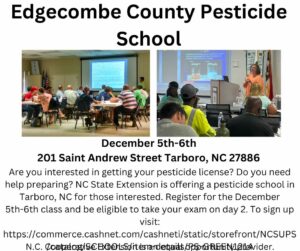 Cover photo for Edgecombe Pesticide School