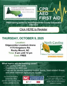 Cover photo for Edgecombe-Nash AG CPR, First Aid, and AED Certification Course